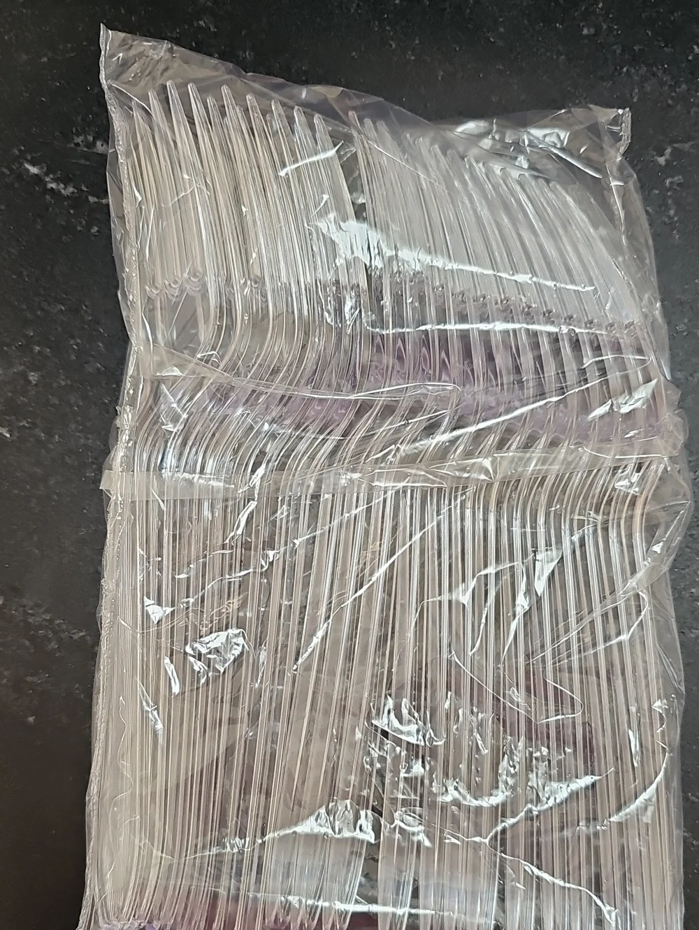 Clear Plastic Disposable Forks by